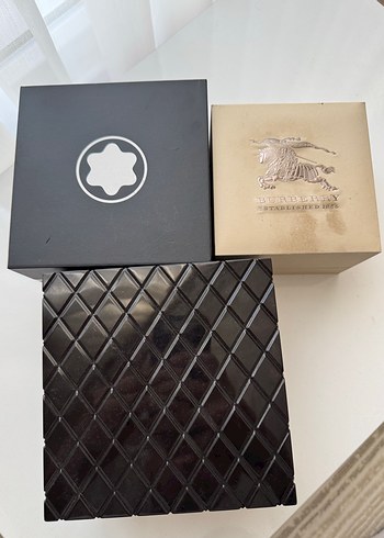 Beden kahverengi Renk Mont Blanc, Burberry, Roberto Cavalli orijinal saat kutuları
