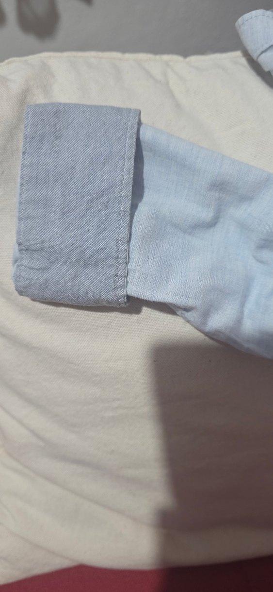 Düğmeli buz mavisi Pamuklu Erkek Çocuk Gömlek - Görsel 5