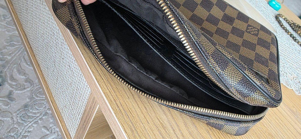 Kahverengi Deri Erkek Clutch Çanta - Görsel 5