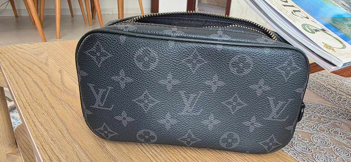 Gri Deri Zincir Detaylı Erkek Çanta - Görsel 2