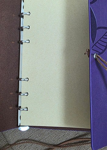 Mor Yaprak Desenli Defter - Görsel 3