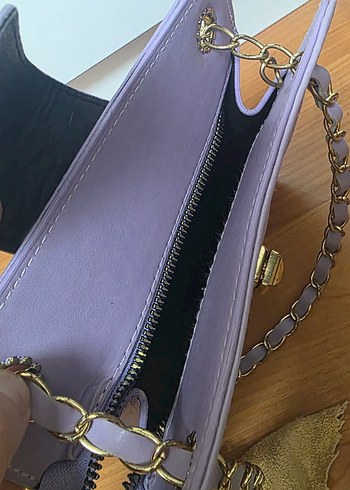 Mor Zincir Detaylı Kadın Çanta - Görsel 2