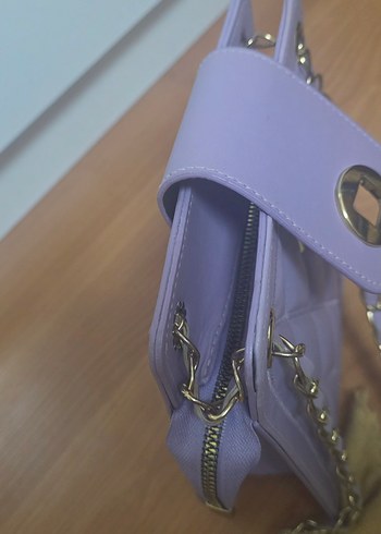 Mor Zincir Detaylı Kadın Çanta - Görsel 4