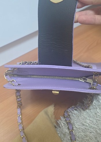 Mor Zincir Detaylı Kadın Çanta - Görsel 5