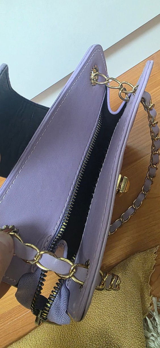 Mor Zincir Detaylı Kadın Çanta - Görsel 2
