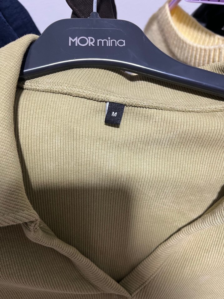 Kadın polo yaka haki body - Görsel 2