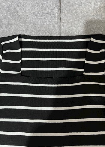 Çizgili Siyah Kadın Uzun Kollu Triko - Görsel 4