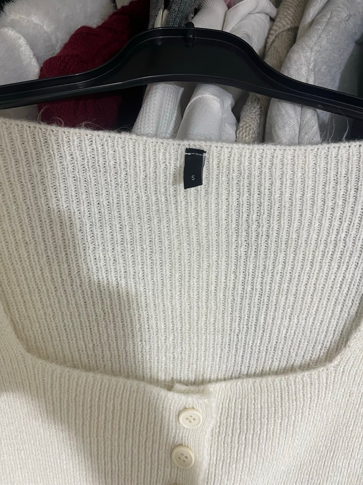 Beyaz Triko Fitilli Uzun Kollu Hırka - Görsel 2