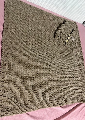 Yeni doğan örgü yelek battaniye takım - Görsel 2