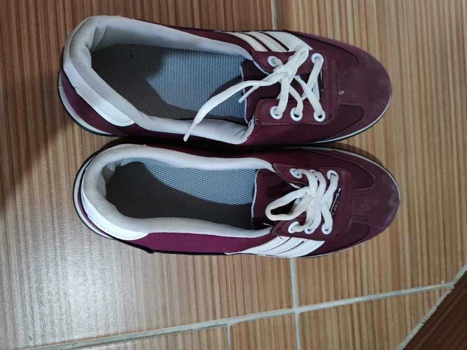 Bordo Bağcıklı Kadın Spor Ayakkabı - Görsel 2