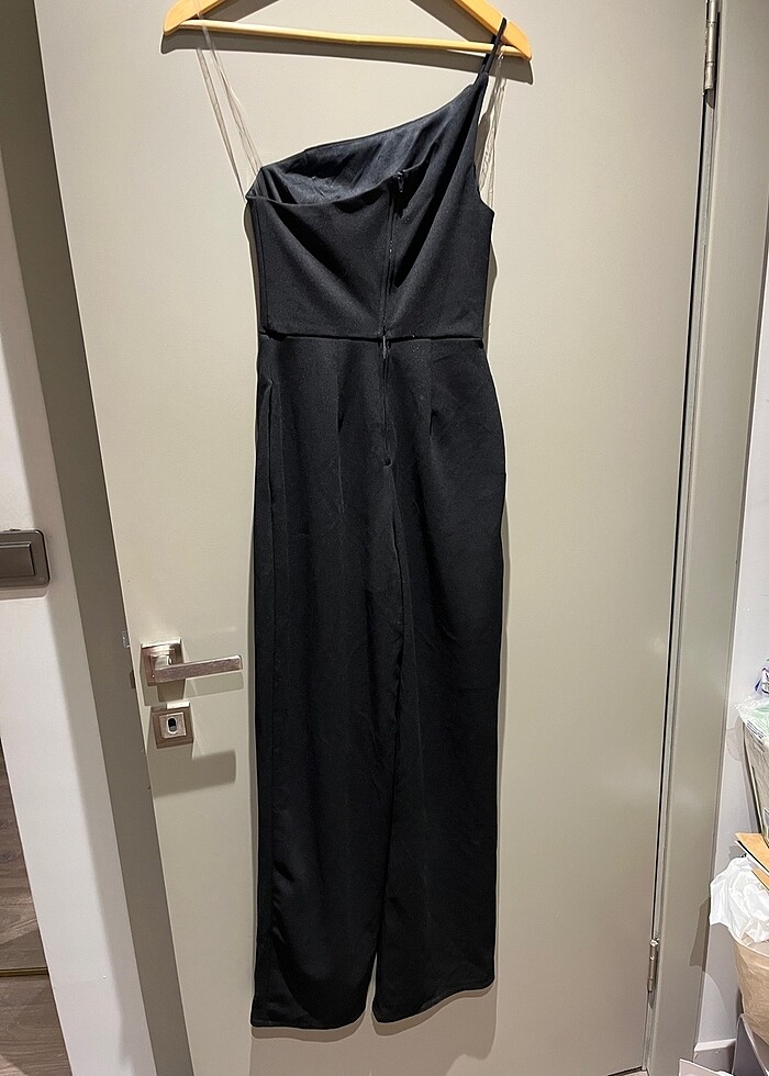 siyah tek omuz tulum - Görsel 2