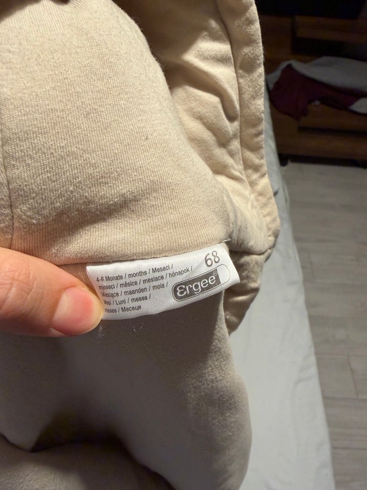 Bebek Bej Kapüşonlu Tulum - Görsel 3