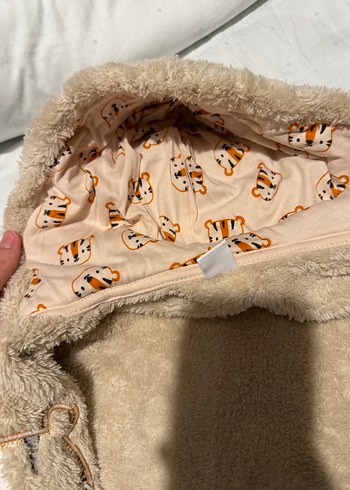 Kürklü Kapüşonlu Bebek Tulum - Görsel 3