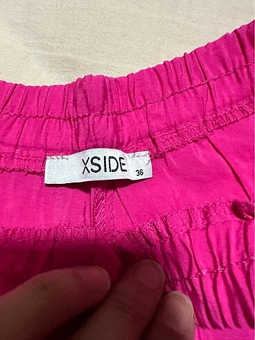 36 Beden pembe Renk Pembe tiril tiril bi İspanyol paça pantolon