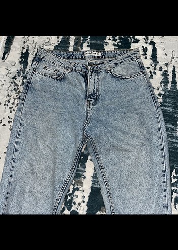 Kadın Gri Mavi ADDAX Salaş Denim Pantolon