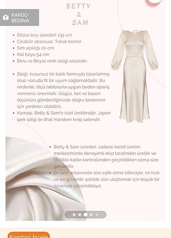 34 Beden beyaz Renk Betty sam marka nişan elbisesi 