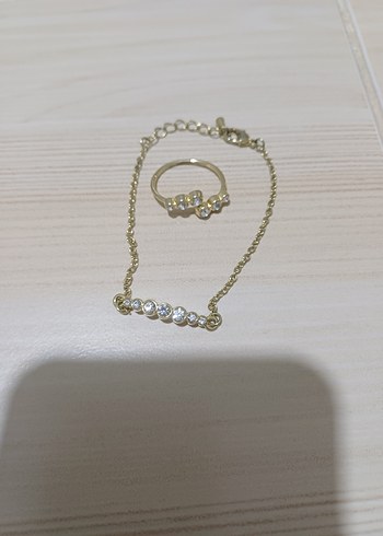 Altın Renkli Zincir Detaylı Kadın El Zinciri - Görsel 2