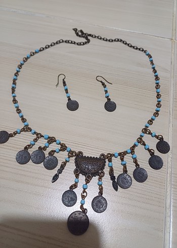 otantik kolye ve küpe - Görsel 3