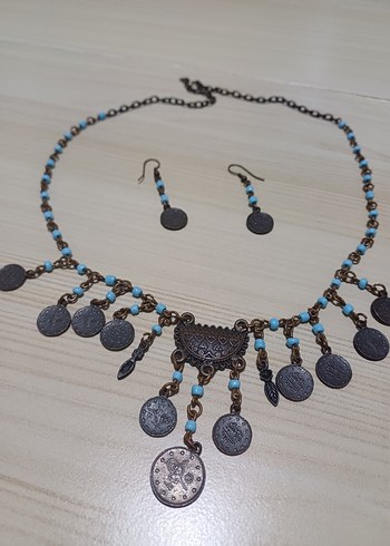 otantik kolye ve küpe - Görsel 2