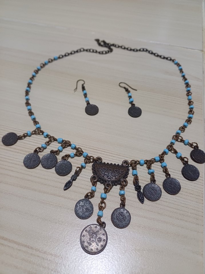 otantik kolye ve küpe - Görsel 2