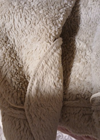 Beyaz Kürklü Midi Kadın Ceket - Görsel 5