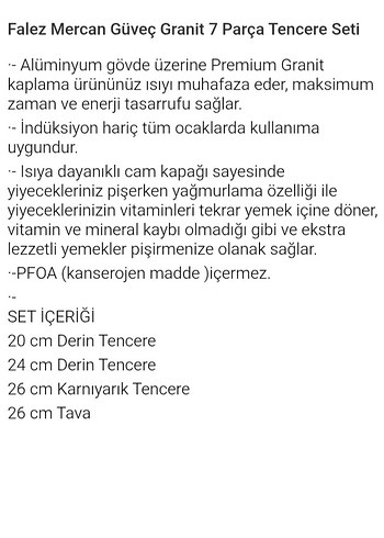 Falez Marka 7 Parça Mercan Kırmızı Tencere ve Tava Seti - Görsel 6