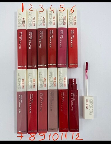 Maybelline ruj seti 12 adet