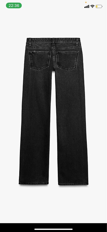 Zara siyah düşük bel jean