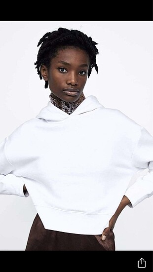 Zara oversize beyaz sweatshirt