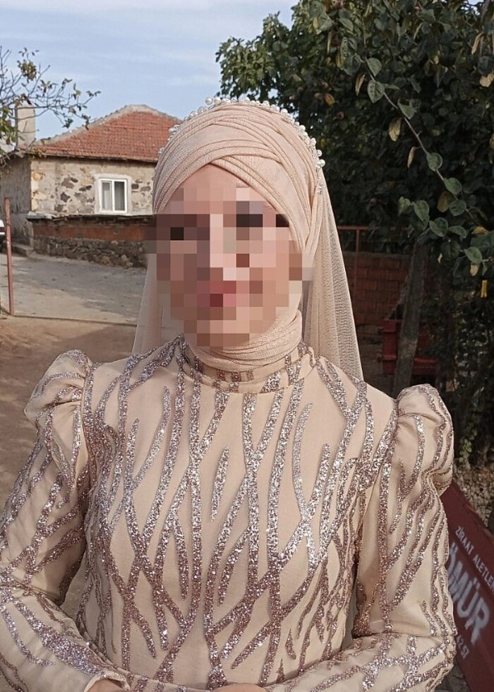 Bej rengi hazır duvak - Görsel 4