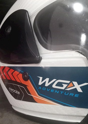 Diger Beyaz Parlak Biker Kask WGX - Görsel 4