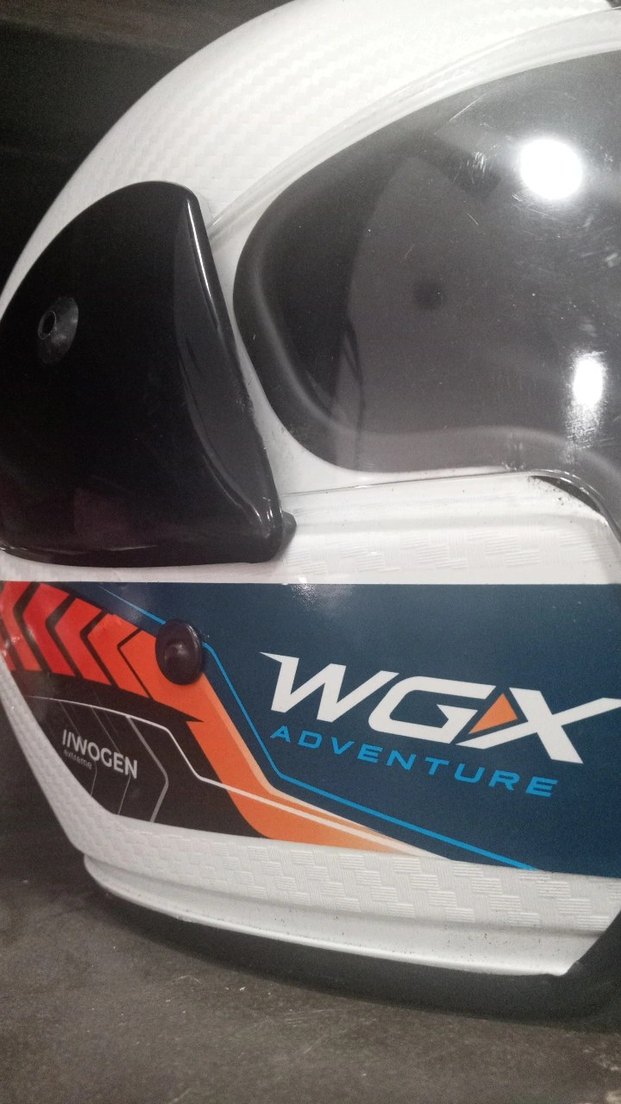 Diger Beyaz Parlak Biker Kask WGX - Görsel 4