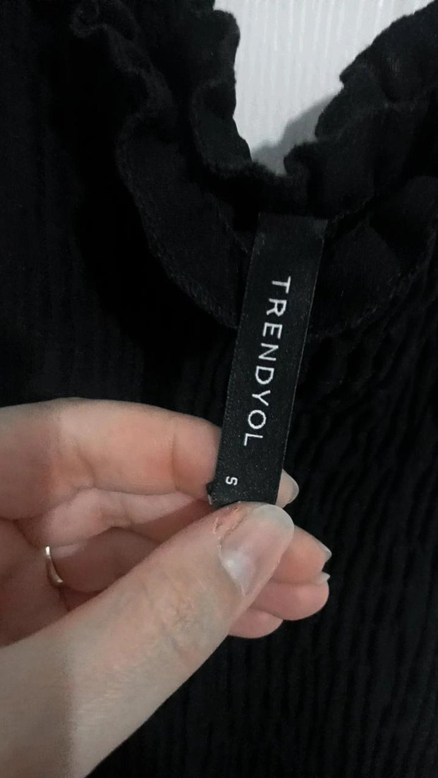 Siyah Askılı elbise - Görsel 4