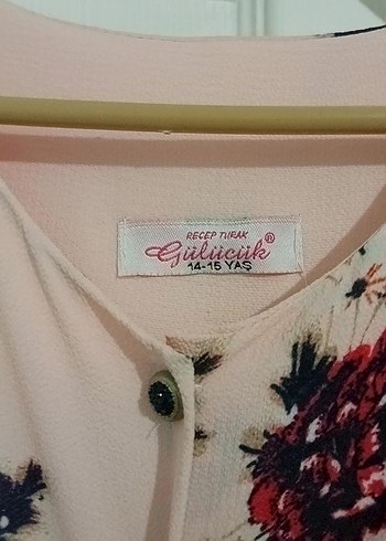 Düğmeli Pembe Çiçekli Bohem Uzun Elbise - Görsel 5