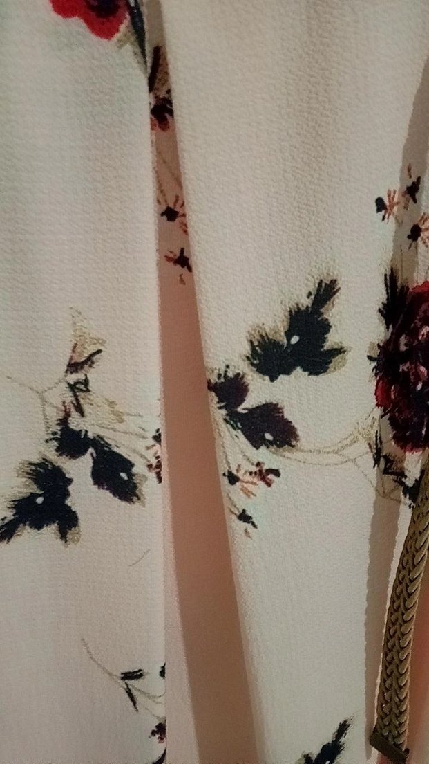 Düğmeli Pembe Çiçekli Bohem Uzun Elbise - Görsel 4