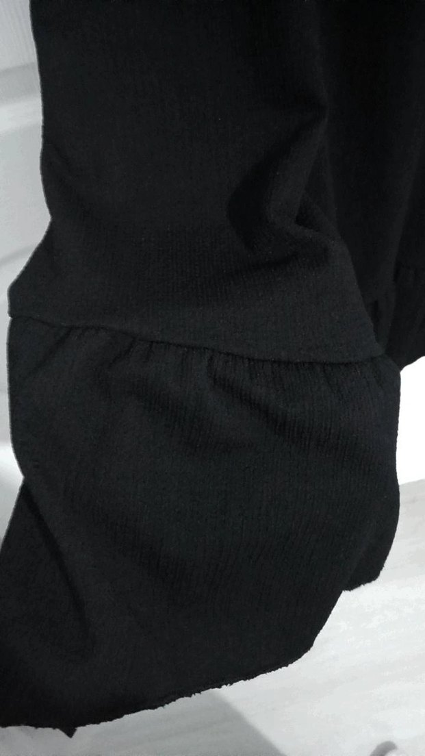 Siyah, Uzun, Kolsuz, Yüksek Yakalı Kadın Elbisesi - Görsel 2