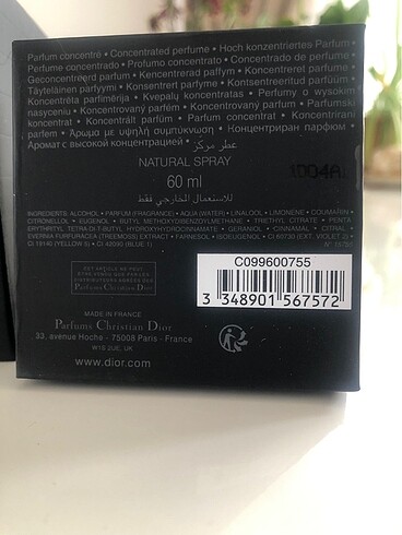 Beden DİOR SAUVAGE PARFÜM