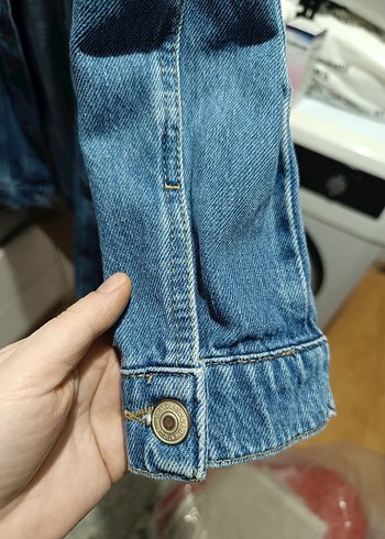 defacto kadın uzun kot ceket - Görsel 3