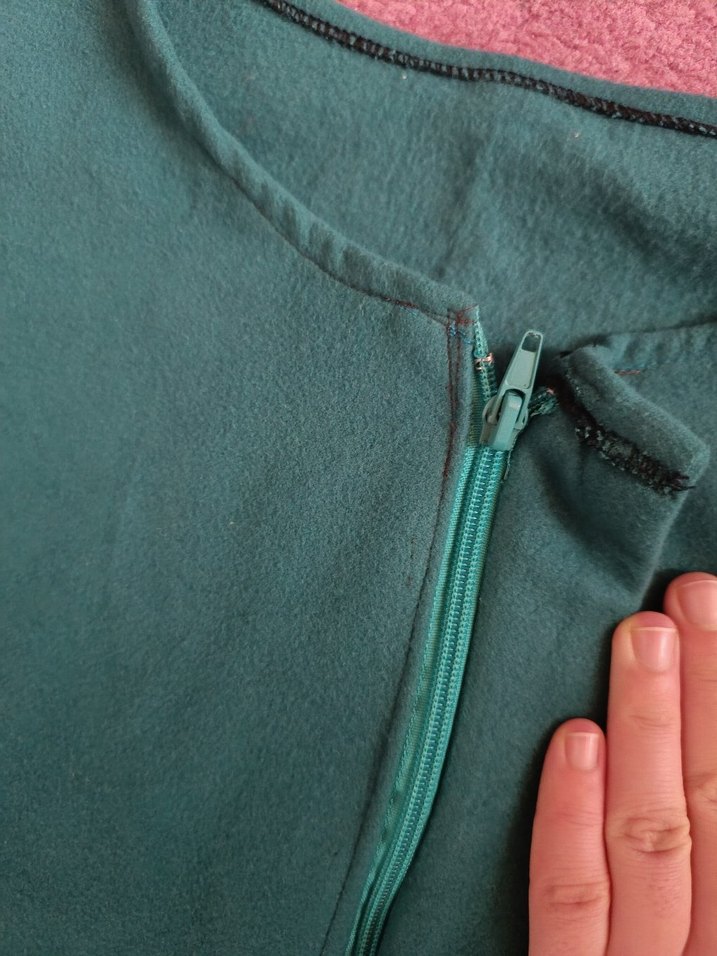 kadın Yeşil Uzun Kaban - Görsel 2