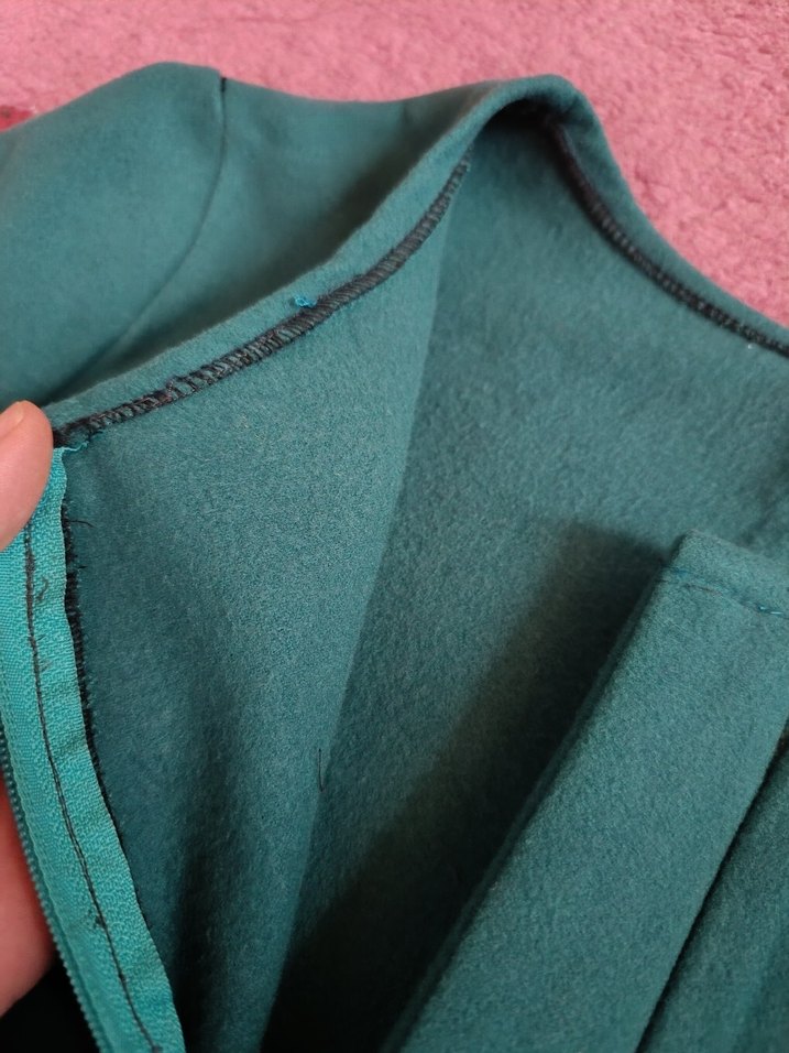 kadın Yeşil Uzun Kaban - Görsel 3