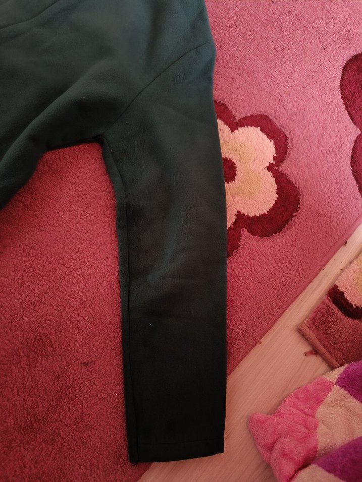 kadın Yeşil Uzun Kaban - Görsel 4