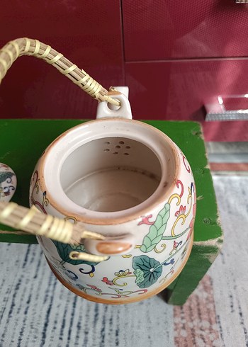 porselen teapot demlik örgü saplı - Görsel 4