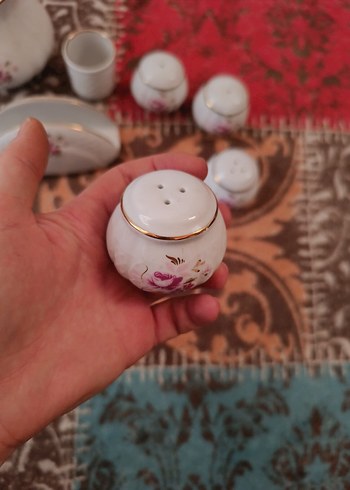 Güral Porselen Sofra Seti sütlük peçetelik tuzluk kürdanlık - Görsel 4