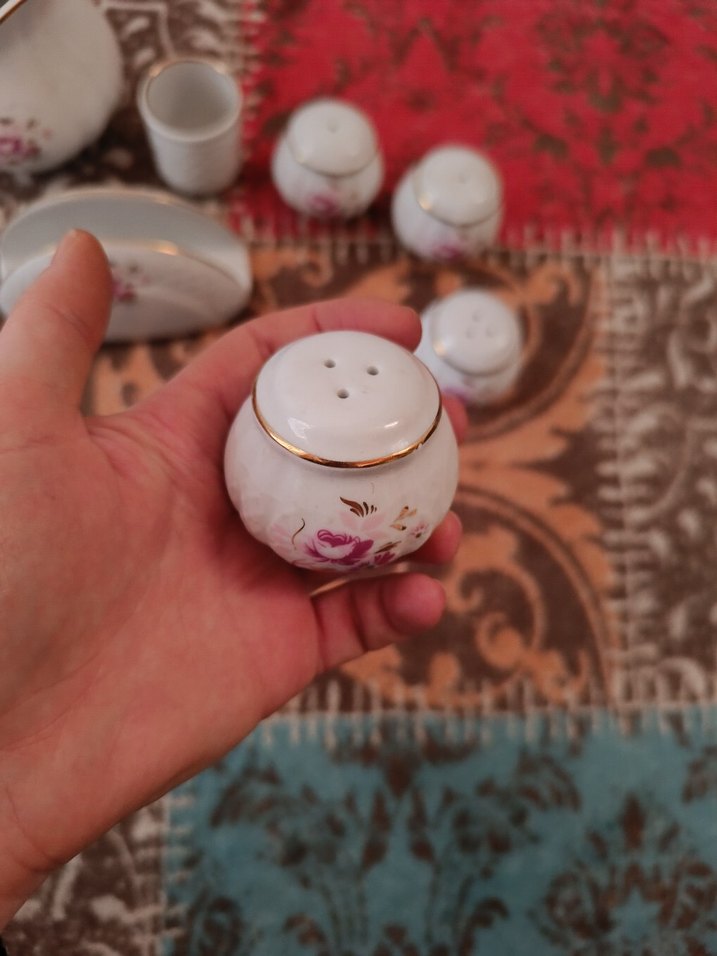 Güral Porselen Sofra Seti sütlük peçetelik tuzluk kürdanlık - Görsel 4