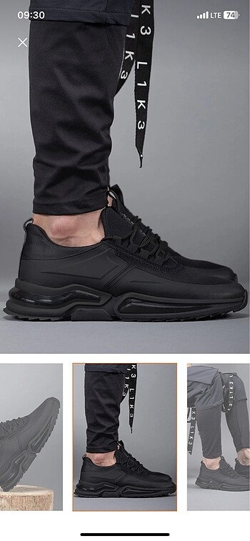 Erkek sneaker siyah