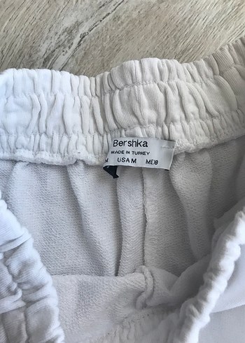 Bershka Beyaz Pamuklu Şort Bershka