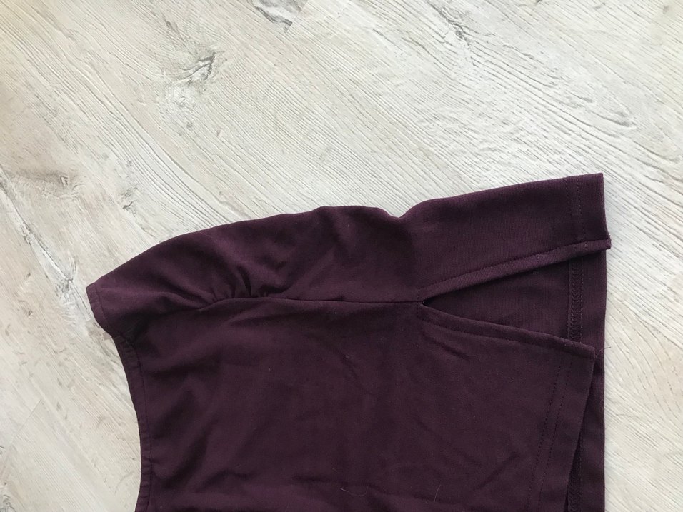 Mor Drapeli Straplez bluz - Görsel 2