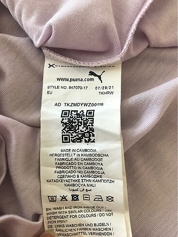 s Beden mor Renk Puma tişört orjinal