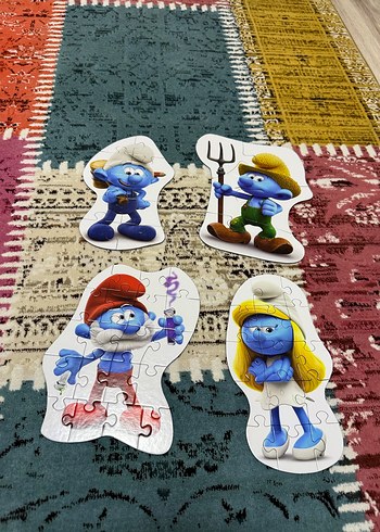 Renkli Şirinler Çocuk Yapbozu - Görsel 4