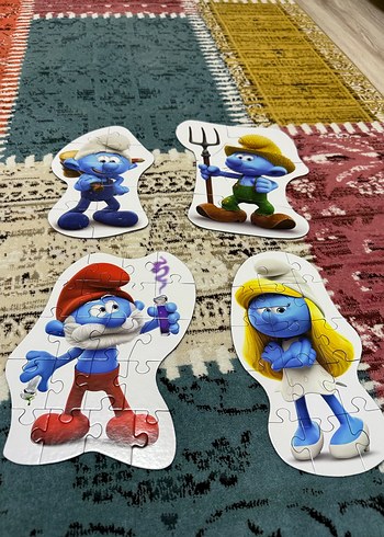 Renkli Şirinler Çocuk Yapbozu - Görsel 3